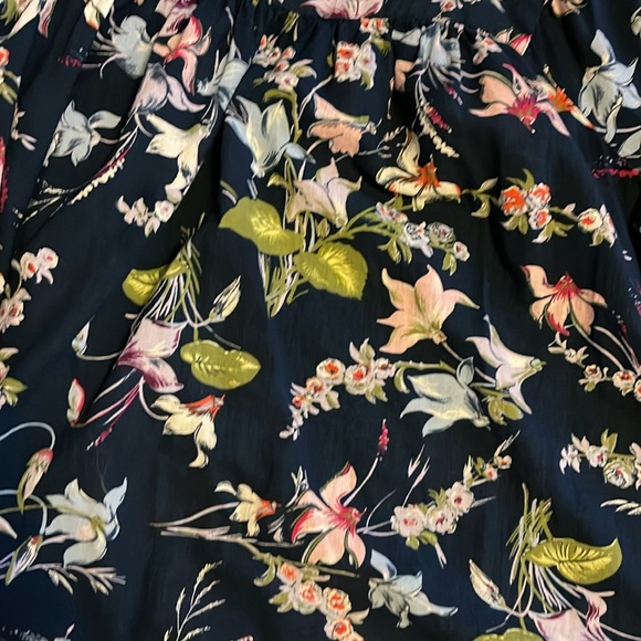 Terra & Sky Square Neck Peasant Style Floral Top 4X - Picture 2 of 3